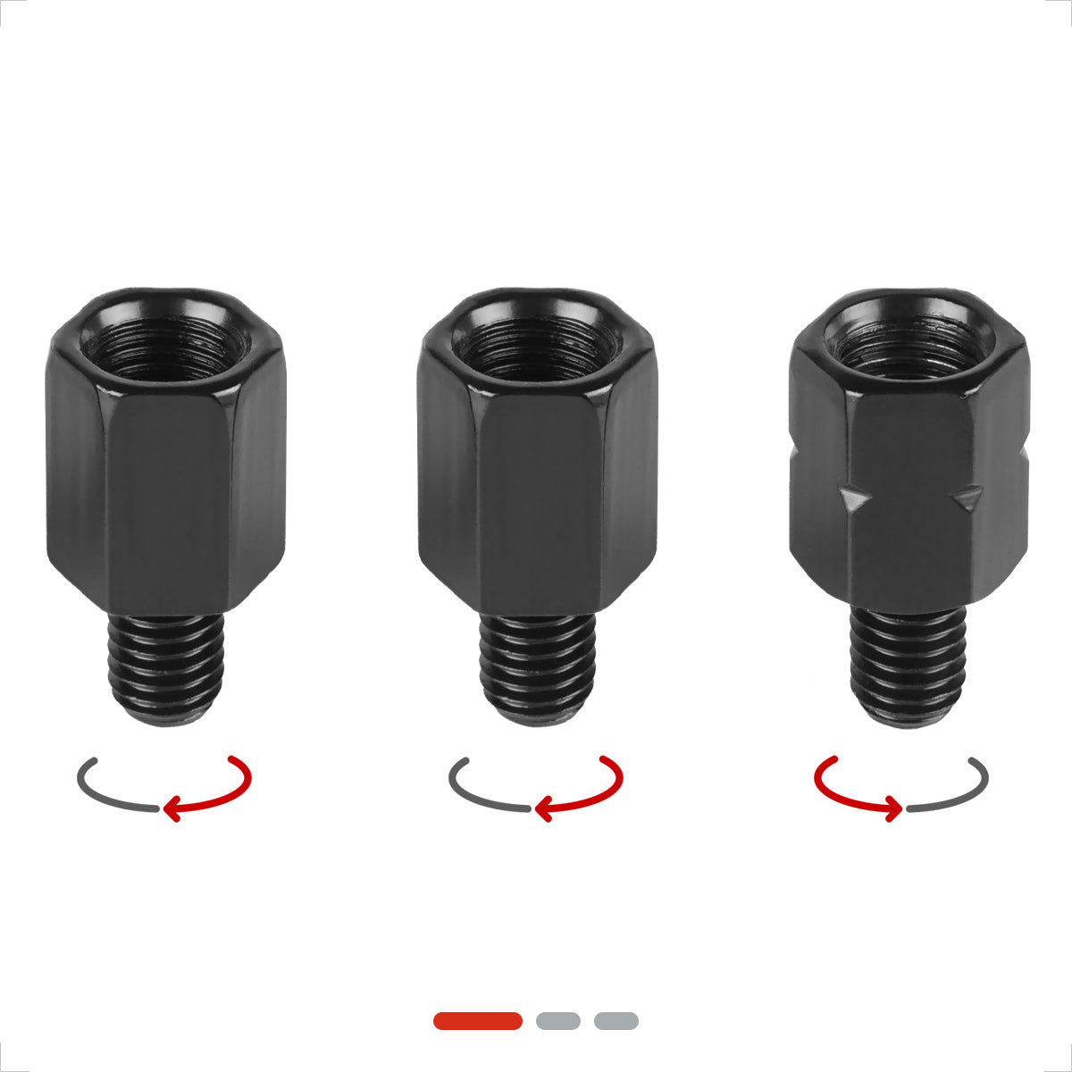 SHIN YO Spiegeladapter M10 Links Auf M10 Rechts Schwarz