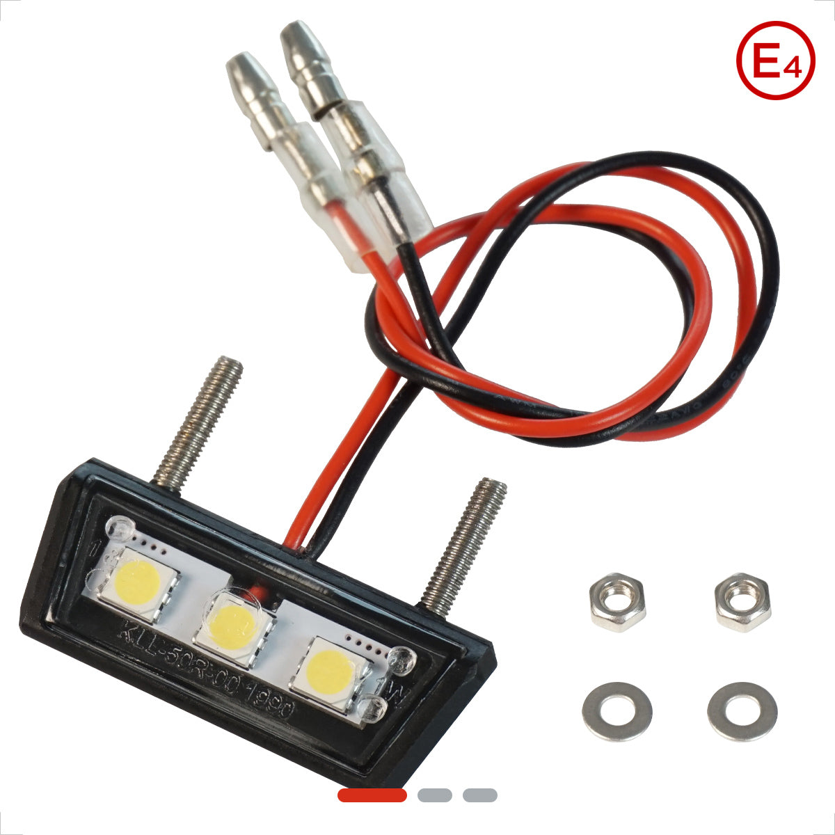 Evermotor Mini 12V LED Kennzeichenleuchte - Schwarz, wasserdicht IP67