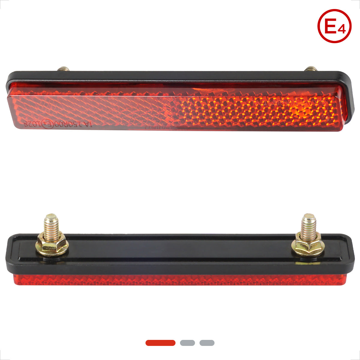 Evermotor Mini-Rechteck-Reflektoren für Motorrad und Fahrrad - E-geprüft
