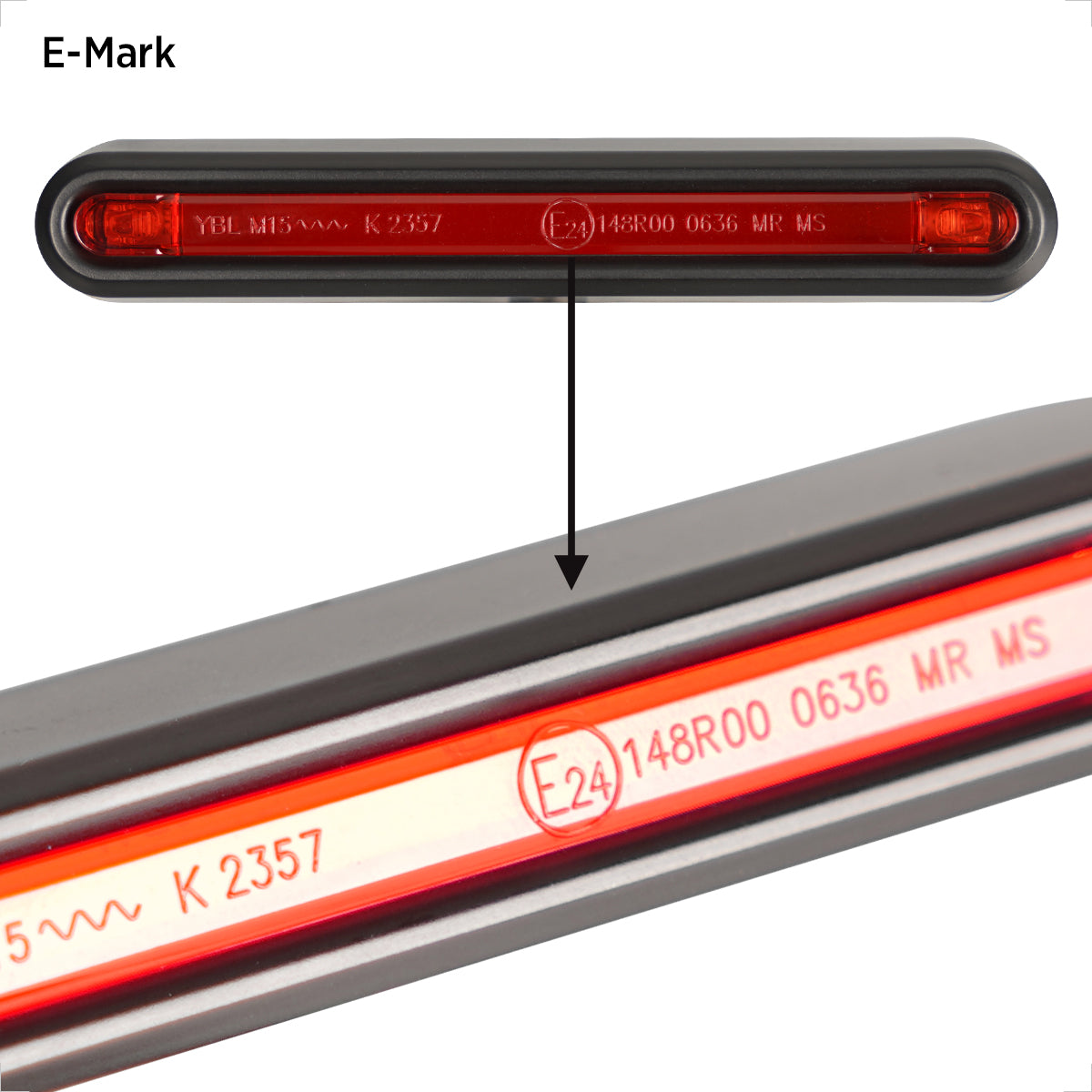 Evermotor LED Motorrad Rücklicht, E24-geprüft, IPX6 Wasserdicht, 6-58V