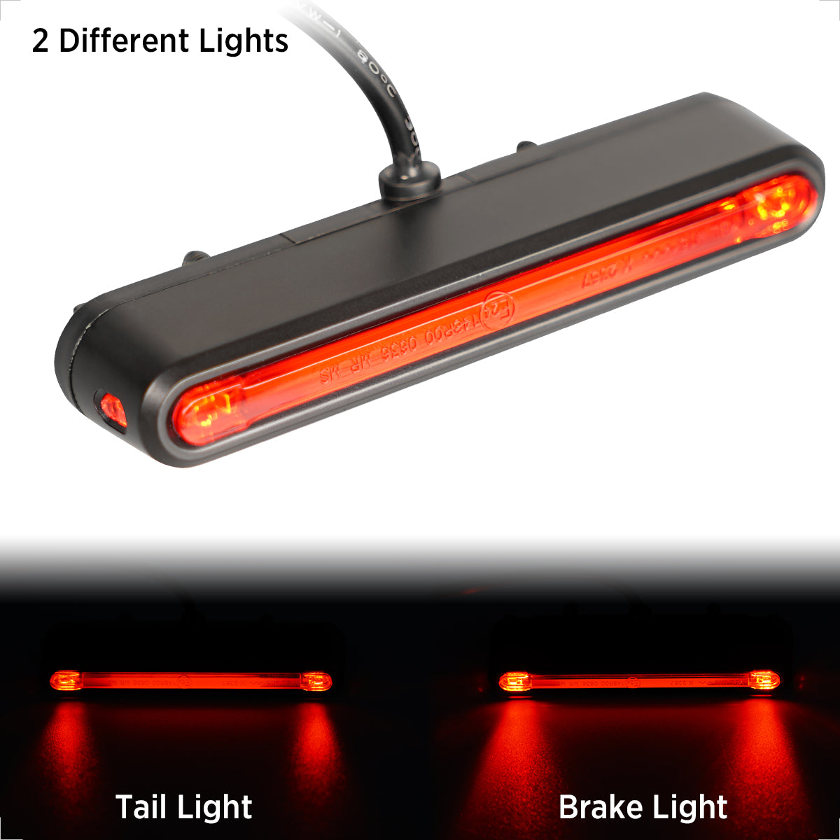Evermotor LED Motorrad Rücklicht, E24-geprüft, IPX6 Wasserdicht, 6-58V