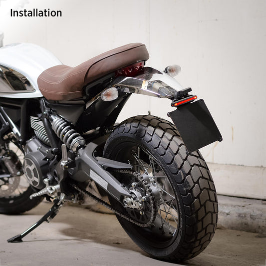 Evermotor LED Motorrad Rücklicht, E24-geprüft, IPX6 Wasserdicht, 6-58V