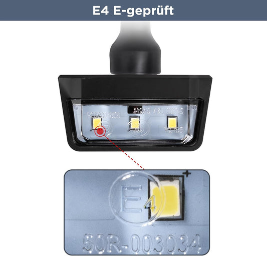 evermotor 12V Mini Motorrad Kennzeichenbeleuchtung E-geprüft M8-Gewinde