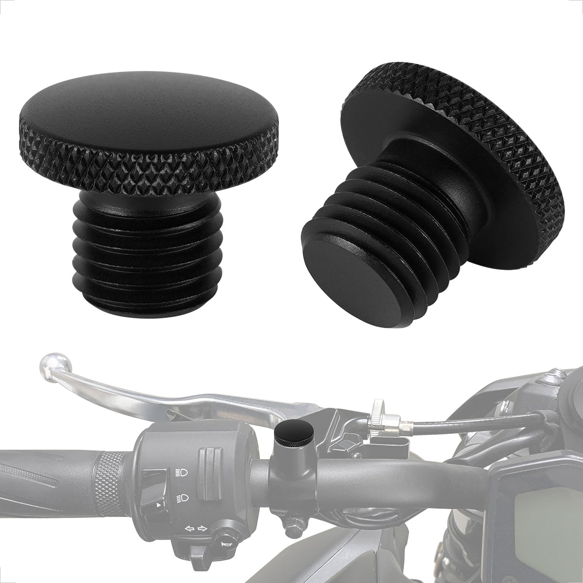 Evermotor M8 M10 Aluminium Motorrad Spiegel Blindstopfen