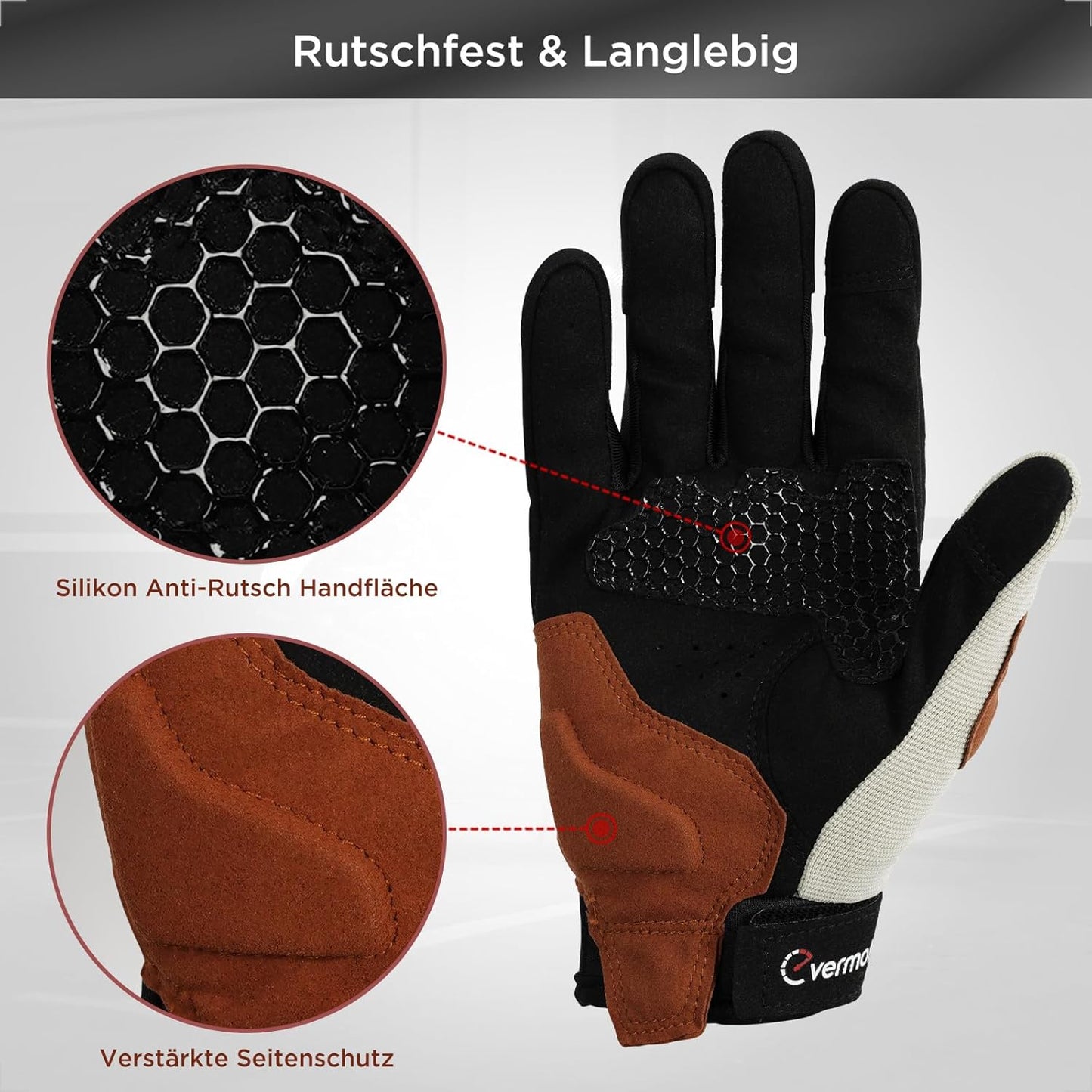 Evermotor Sommer Motorradhandschuhe – Professionelle Sport-Handschuhe für Motorrad, Motocross, Roller, Moped, Quad, ATV und Mountainbike