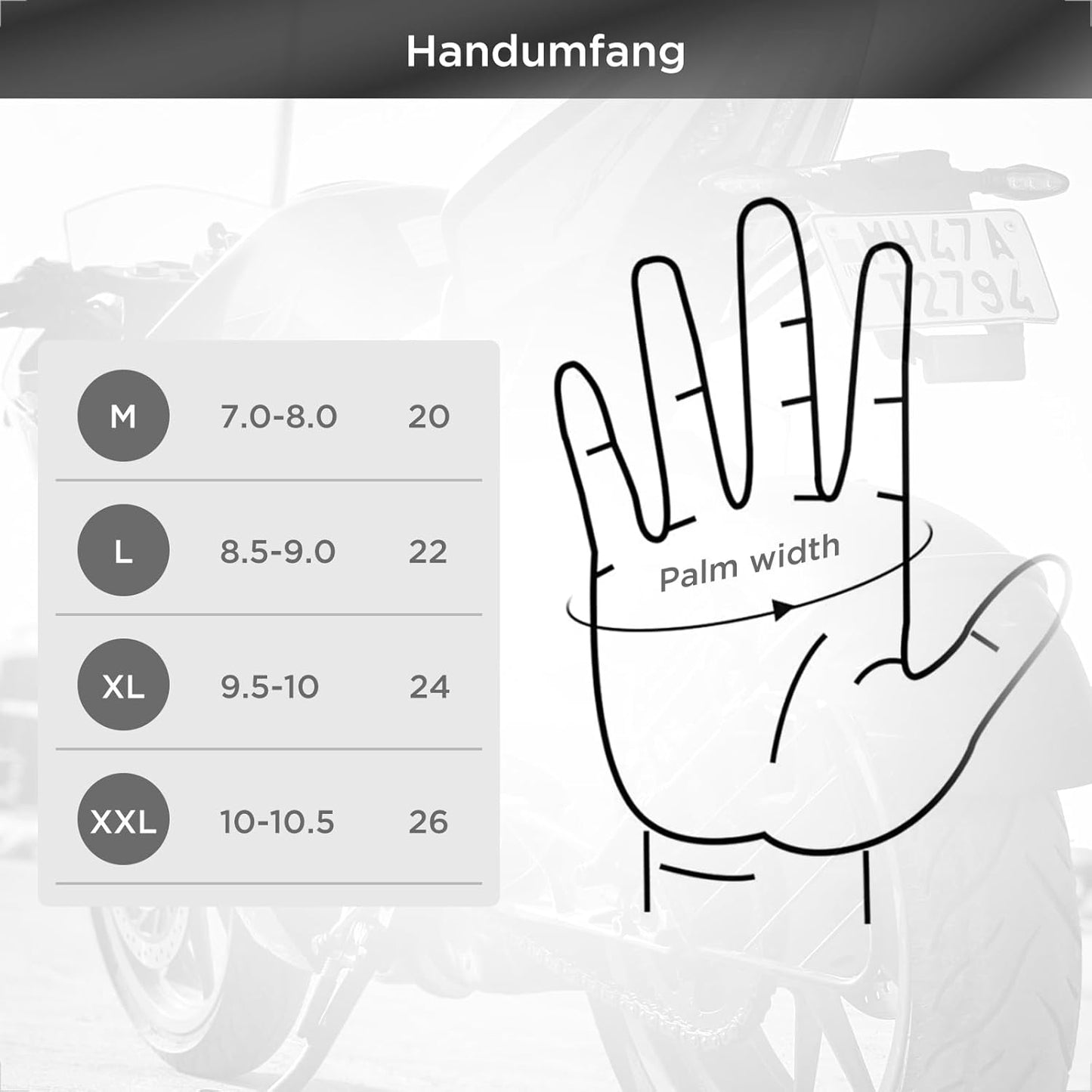 Evermotor Sommer Motorradhandschuhe – Professionelle Sport-Handschuhe für Motorrad, Motocross, Roller, Moped, Quad, ATV und Mountainbike