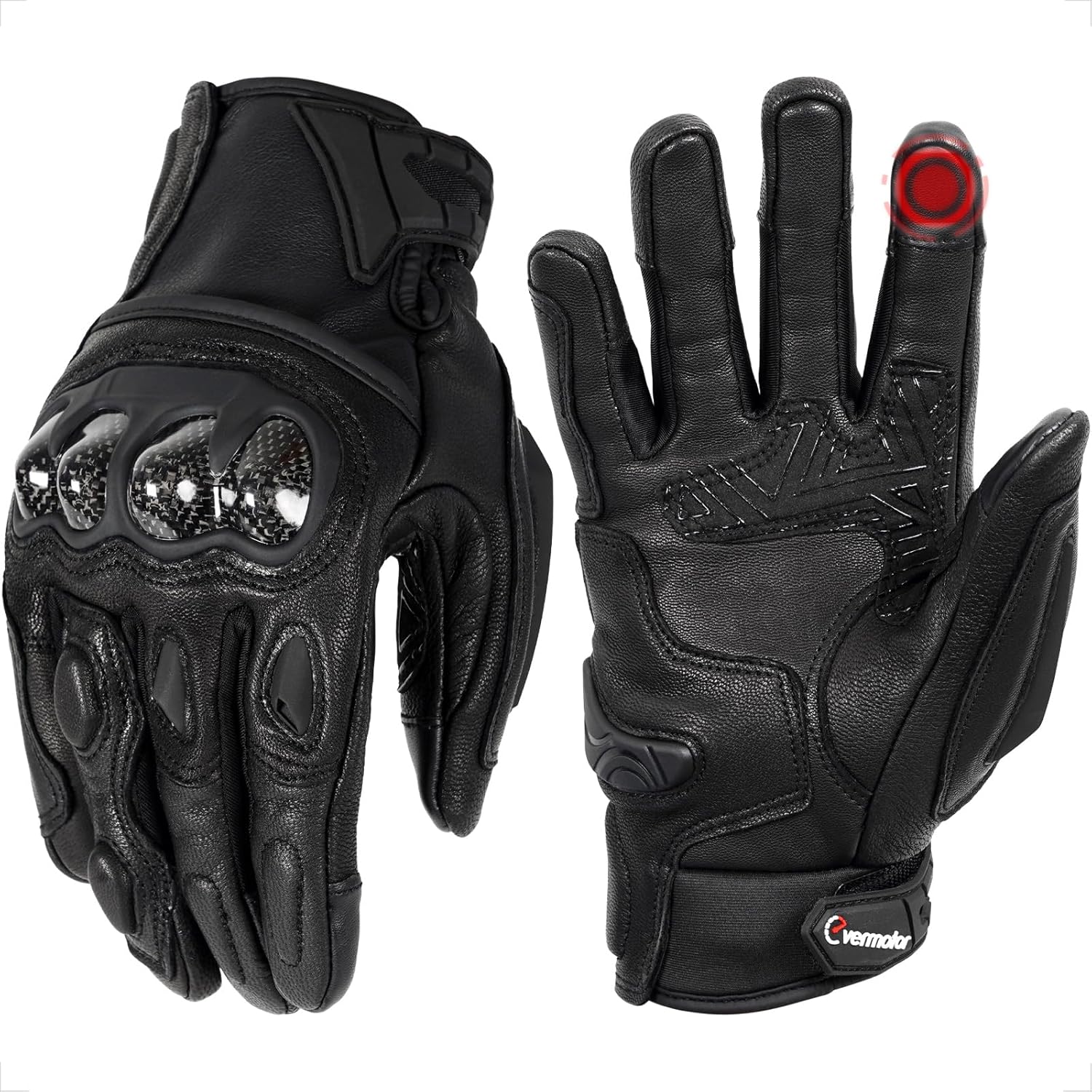 fahrradhandschuhe mit knöchelschutz Ziegenleder Motorradhandschuhe Carbon Knöchelschutz, Touchscreen
