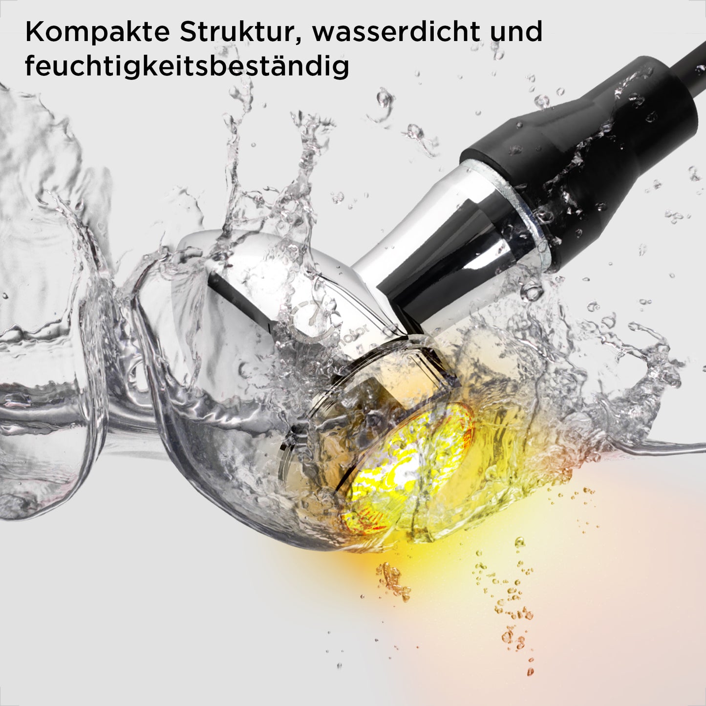 evermotor Chrom Motorrad Blinker LED Bullet, 2/4 Stück, E-geprüft E32, CNC-Aluminium, 12V – Varianten: Amber, Amber&Rot 3in1 (Blinker+Rücklicht+Bremslicht), Amber&Weiß 2in1