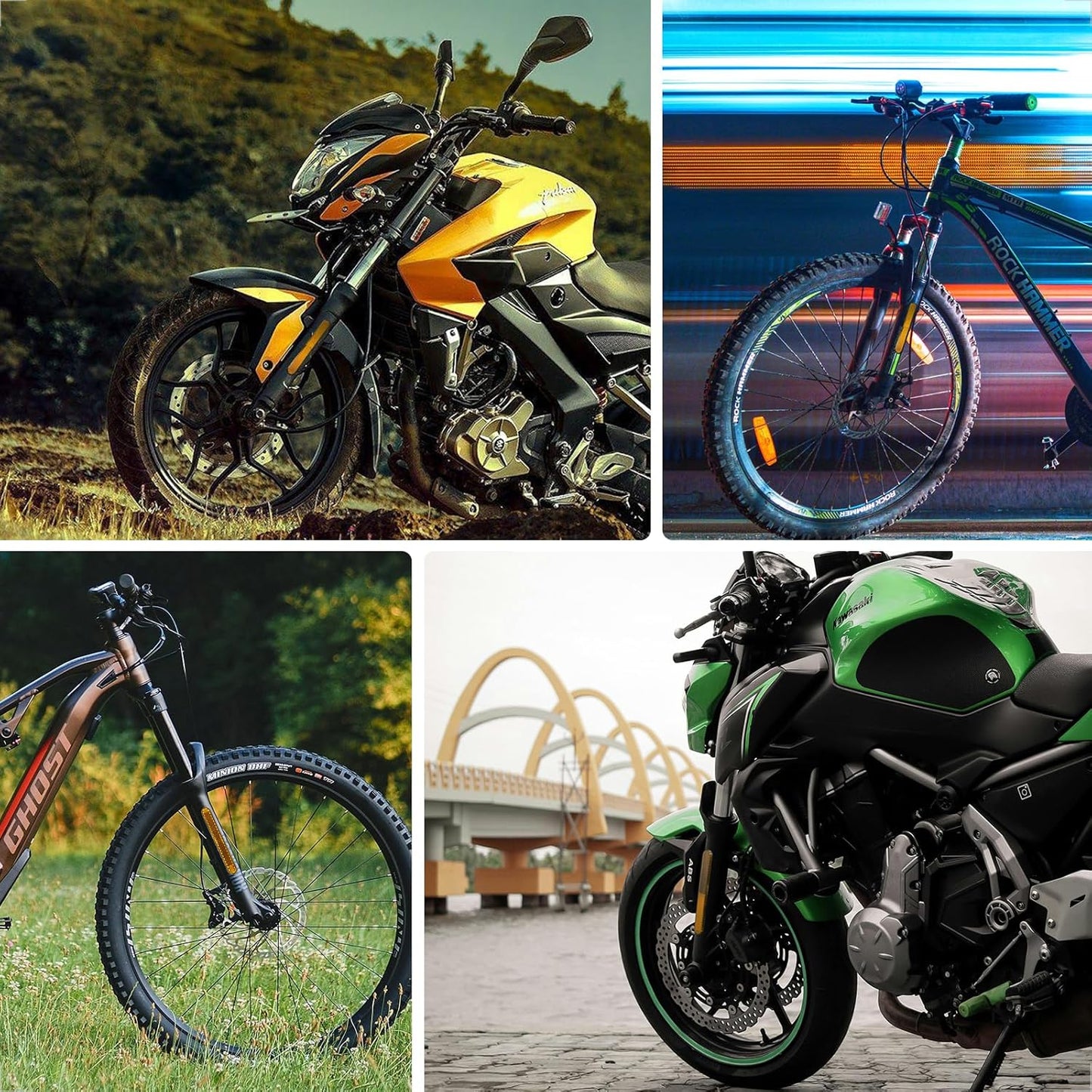 Evermotor 2 Stück Mini 100 X 13 X 7 mm Motorrad Fahrrad E4 Reflektor Gelb hinten Selbstklebend Rückstrahler Katzenauge Multifunktional Scooter e-geprüft