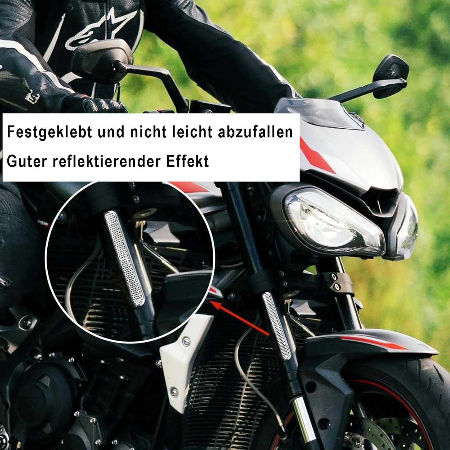 Evermotor 2 Stück Mini 100 X 13 X 7 mm Motorrad Fahrrad E4 Reflektor Gelb hinten Selbstklebend Rückstrahler Katzenauge Multifunktional Scooter e-geprüft