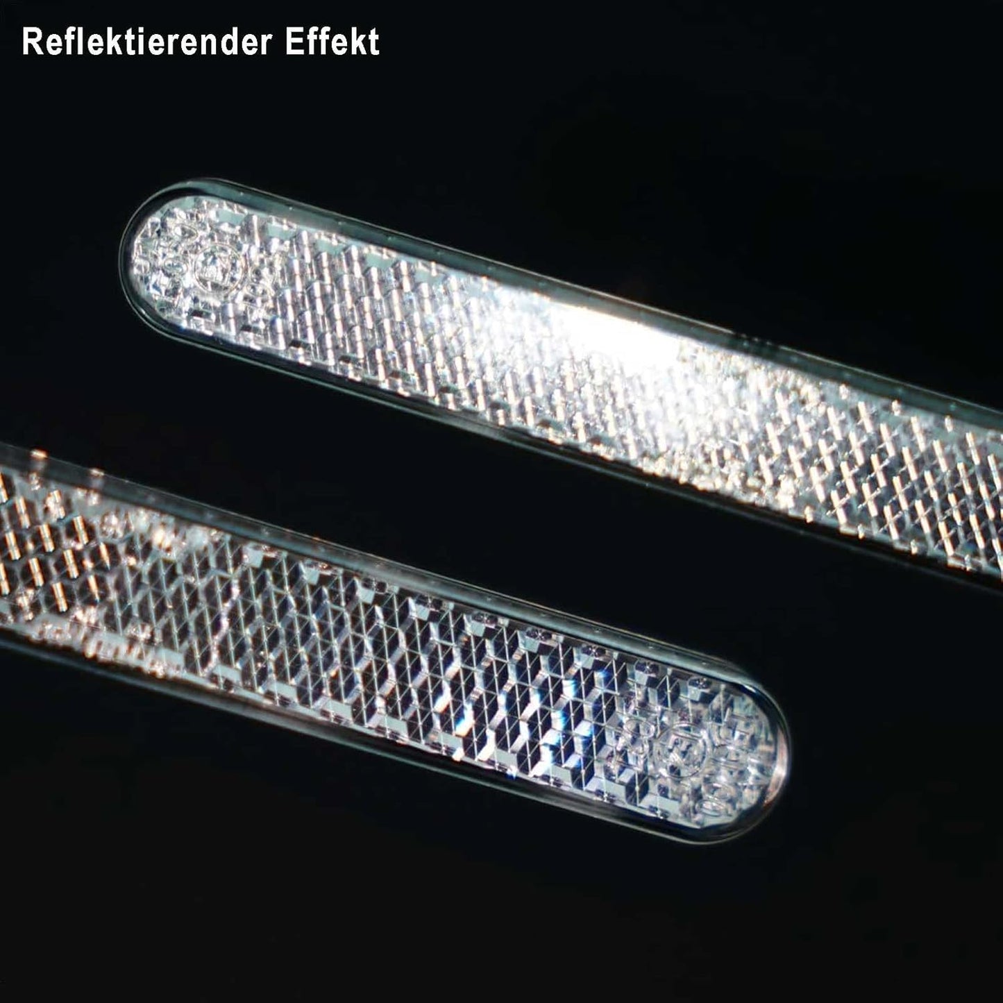 Evermotor 2 Stück Mini 100 X 13 X 7 mm Motorrad Fahrrad E4 Reflektor Gelb hinten Selbstklebend Rückstrahler Katzenauge Multifunktional Scooter e-geprüft
