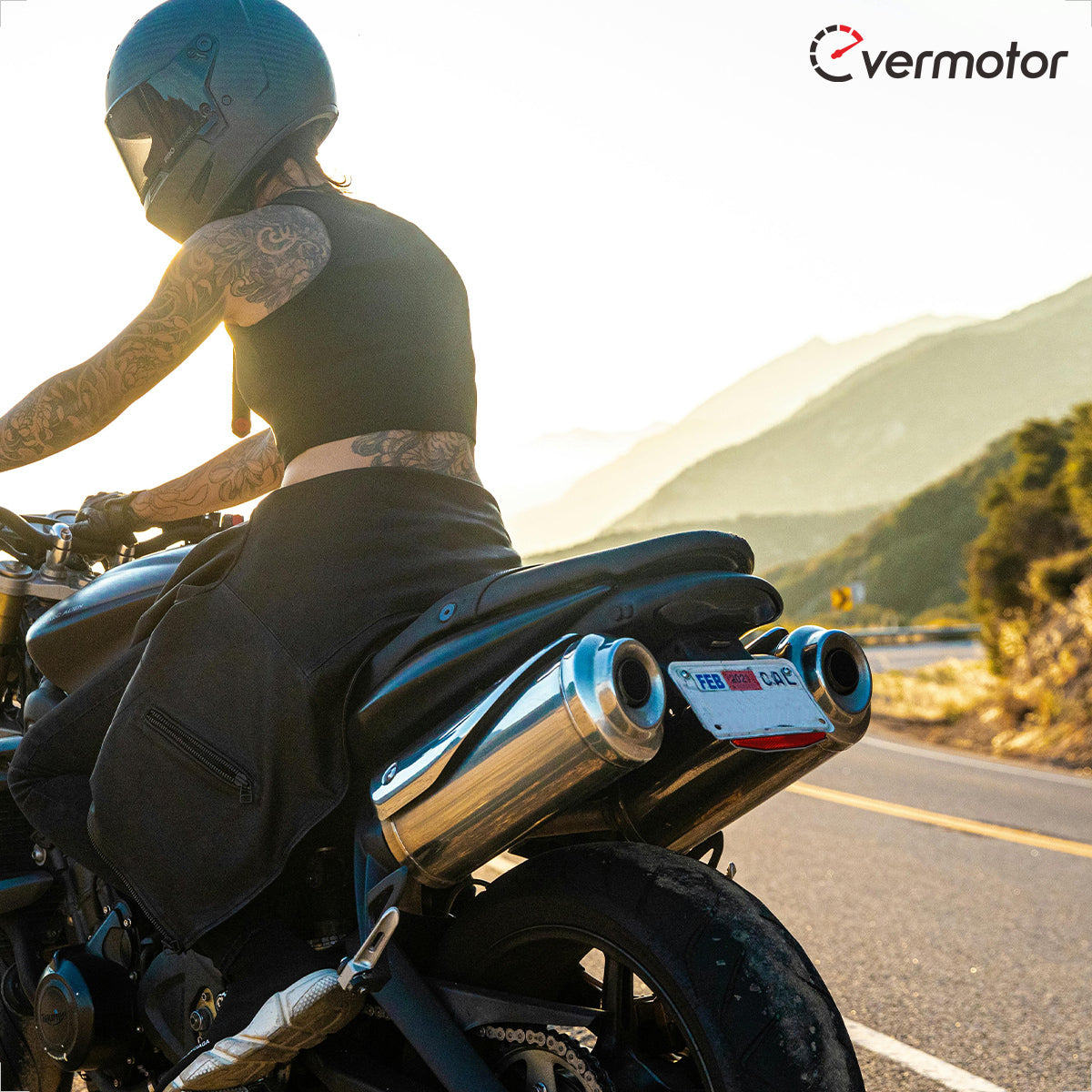 Evermotor E4 Motorrad Rückstrahler aus Aluminium, Selbstklebend