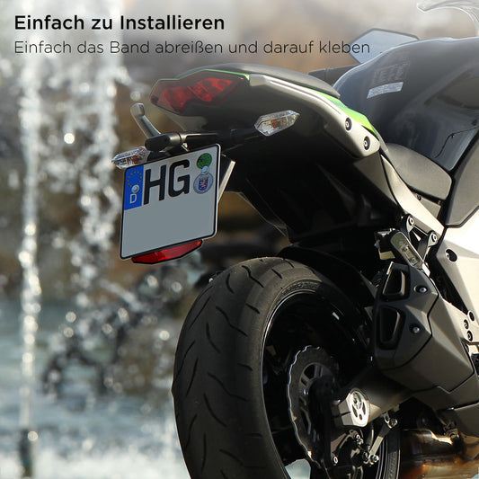 Evermotor E4 Motorrad Rückstrahler aus Aluminium, Selbstklebend