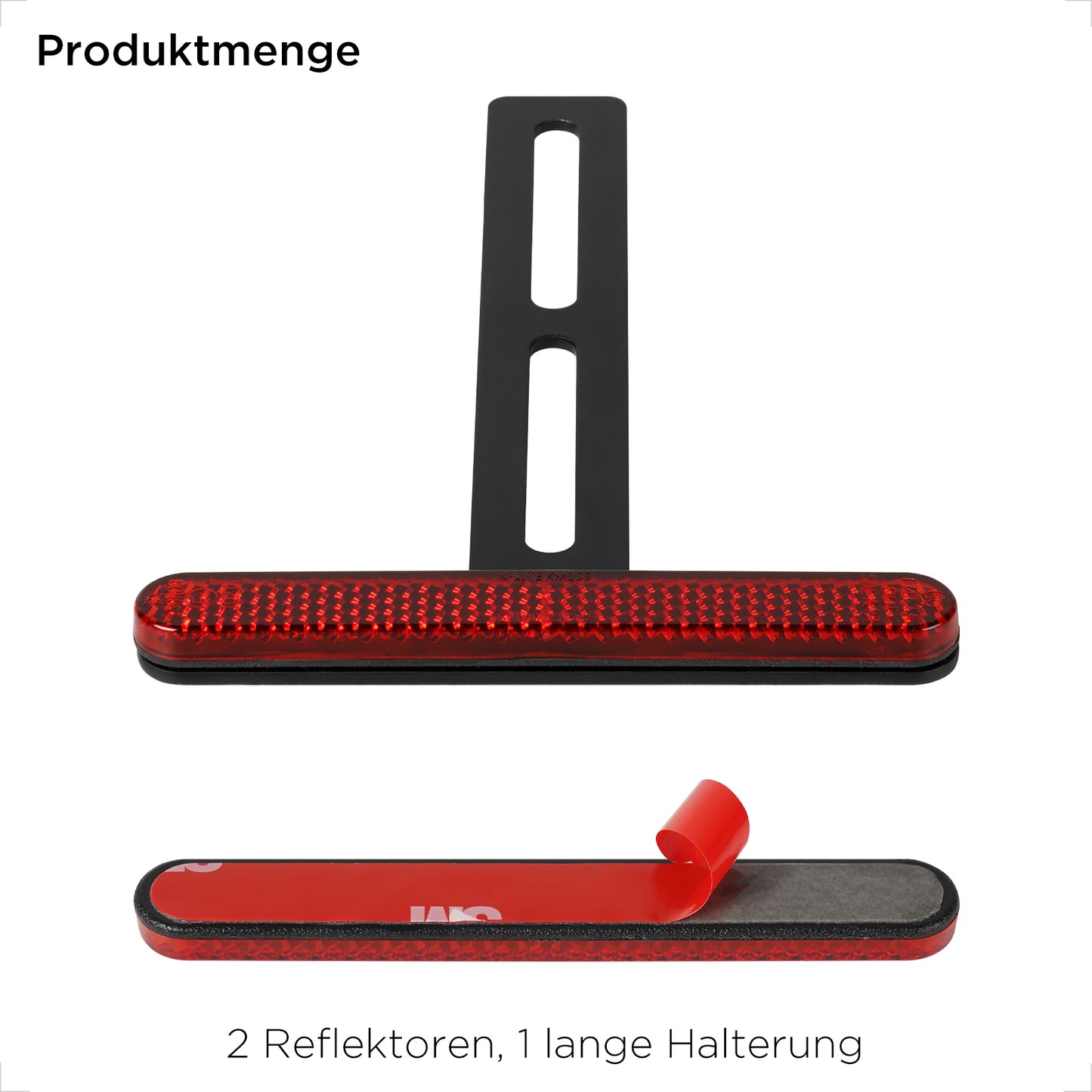 Evermotor Mini Rückstrahler 2 Stk., E4-geprüft, mit T-Halter