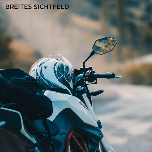 Evermotor Universal Motorradspiegel, E-Zulassung, Drehbar