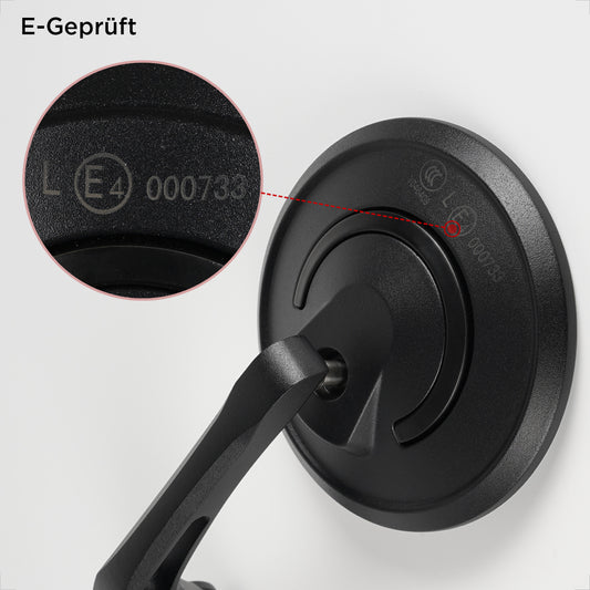 Evermotor Motorradspiegel, E-geprüft, Aluminium, Drehbar