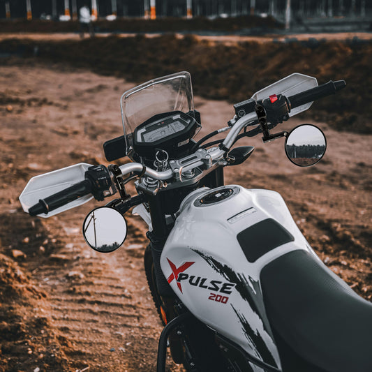 E-geprüfte Lenkerendenspiegel 22mm, CNC Aluminium 360° drehbar