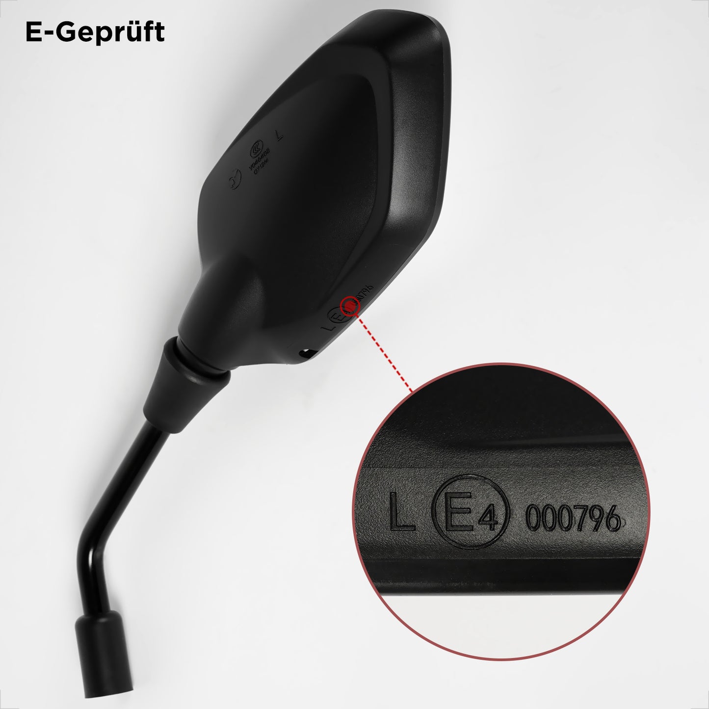 Evermotor Universal Motorrad Spiegel E-geprüft, 360°Drehbarer Motorrad Rückspiegel Set M8 M10, Motorradspiegel Kompatibel mit Scooter, Roller, ATV, Moped(2 Stück)