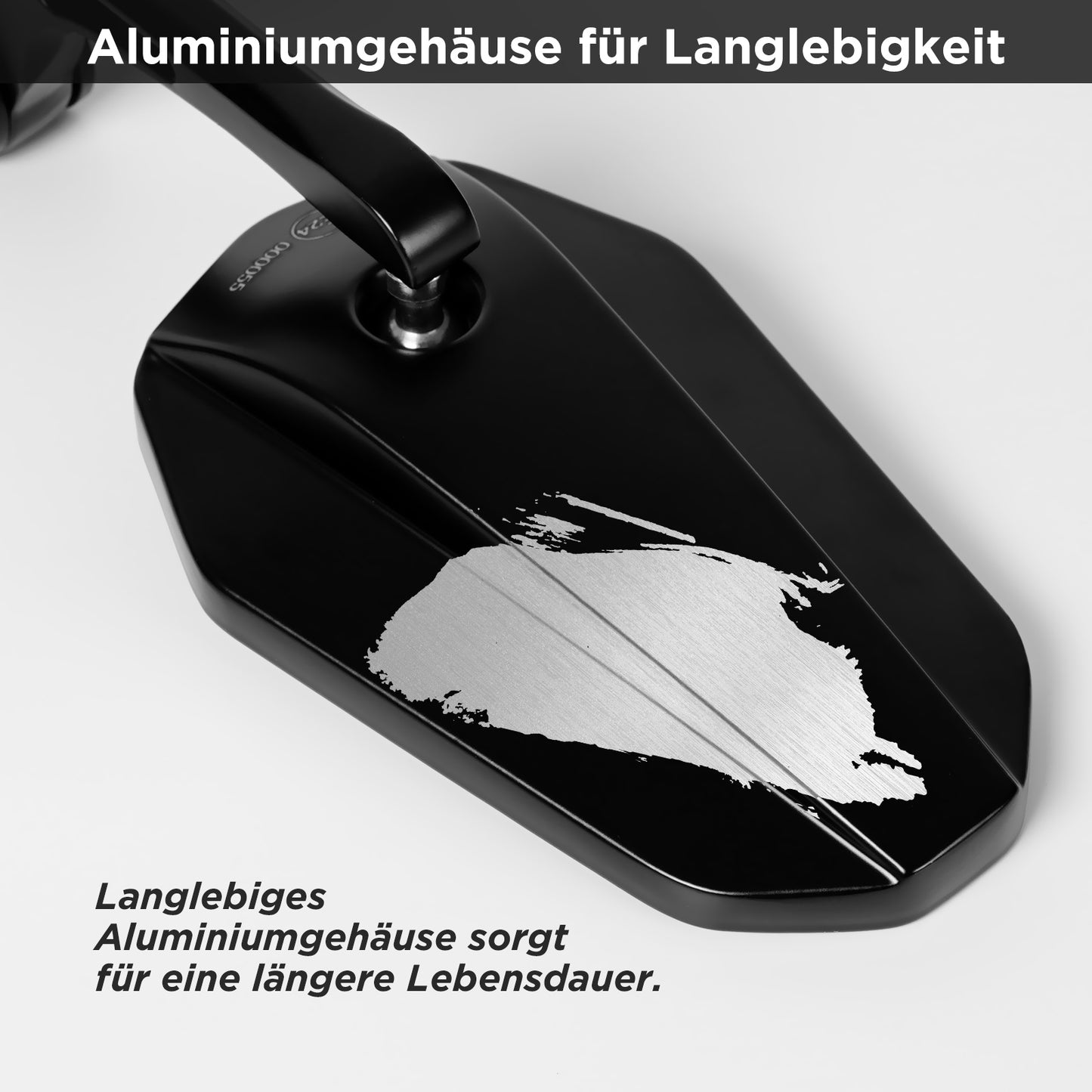 evermotor Motorrad Spiegel, E24 lenkerendenspiegel, Aluminium Motorradspiegel, für Quad Roller ATV Scooter, 2 Stück