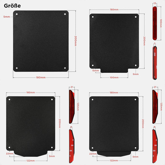 Kennzeichenhalter mit 100/125mm Reflektor