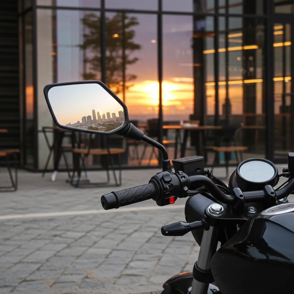 E-geprüfte Motorrad Rückspiegel Set mit M10 M8 Gewinde - Universal für Quad ATV