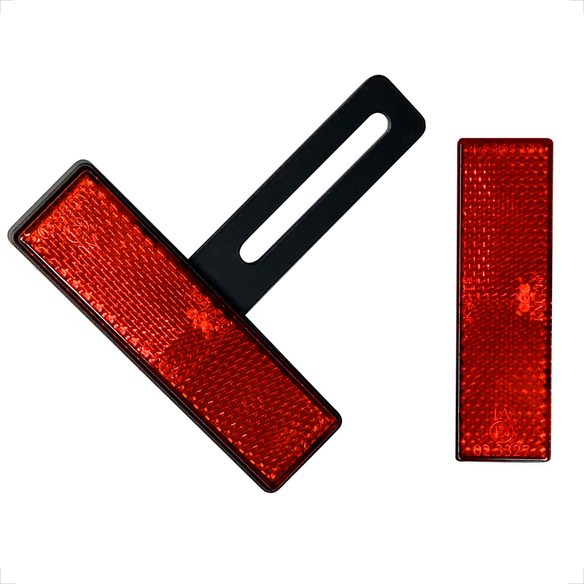 Evermotor E4 Standard Rechteck-Reflektor + T-förmige Halterung rot