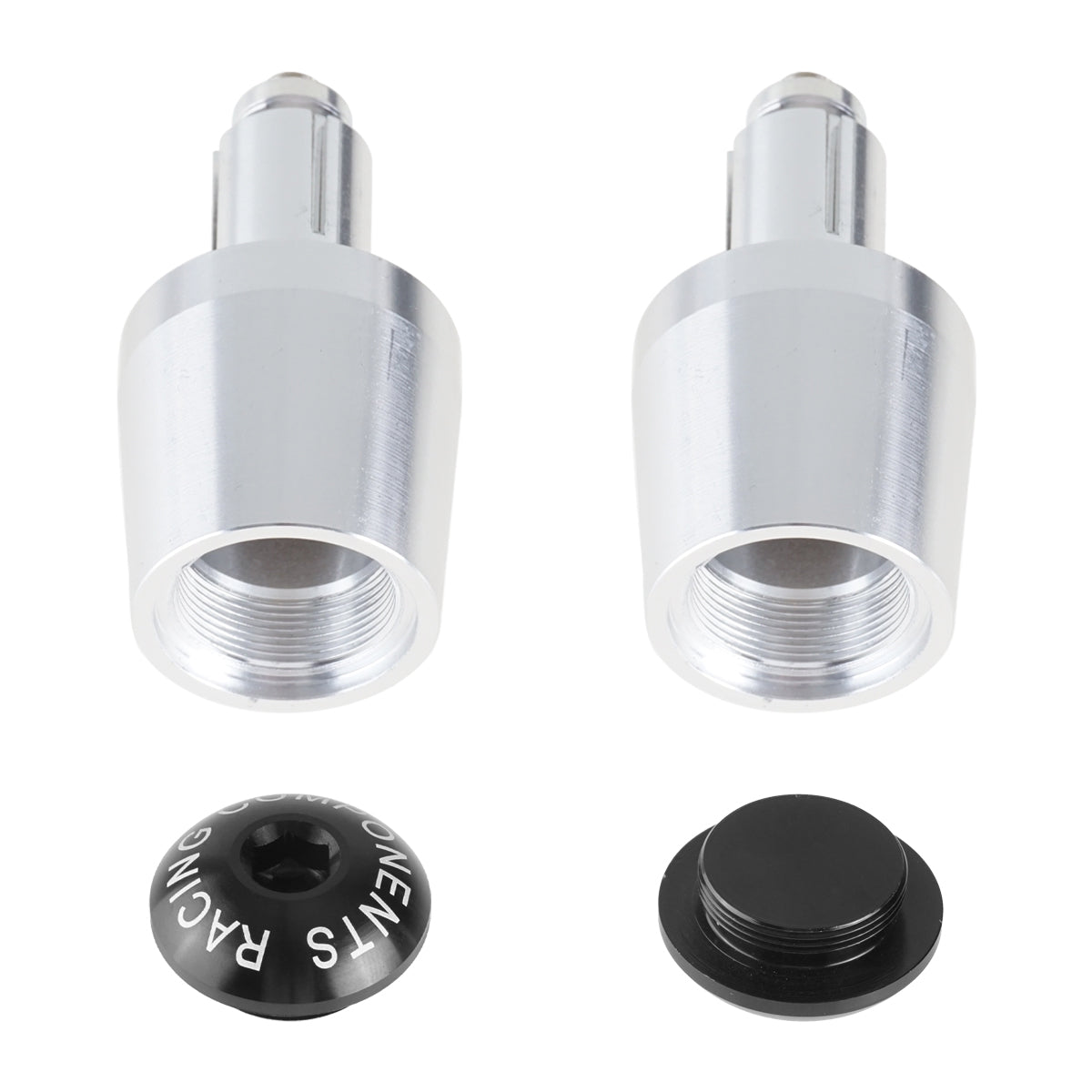 Evermotor Motorrad Lenkergriffe Endkappen Ø22mm aus Aluminium CNC