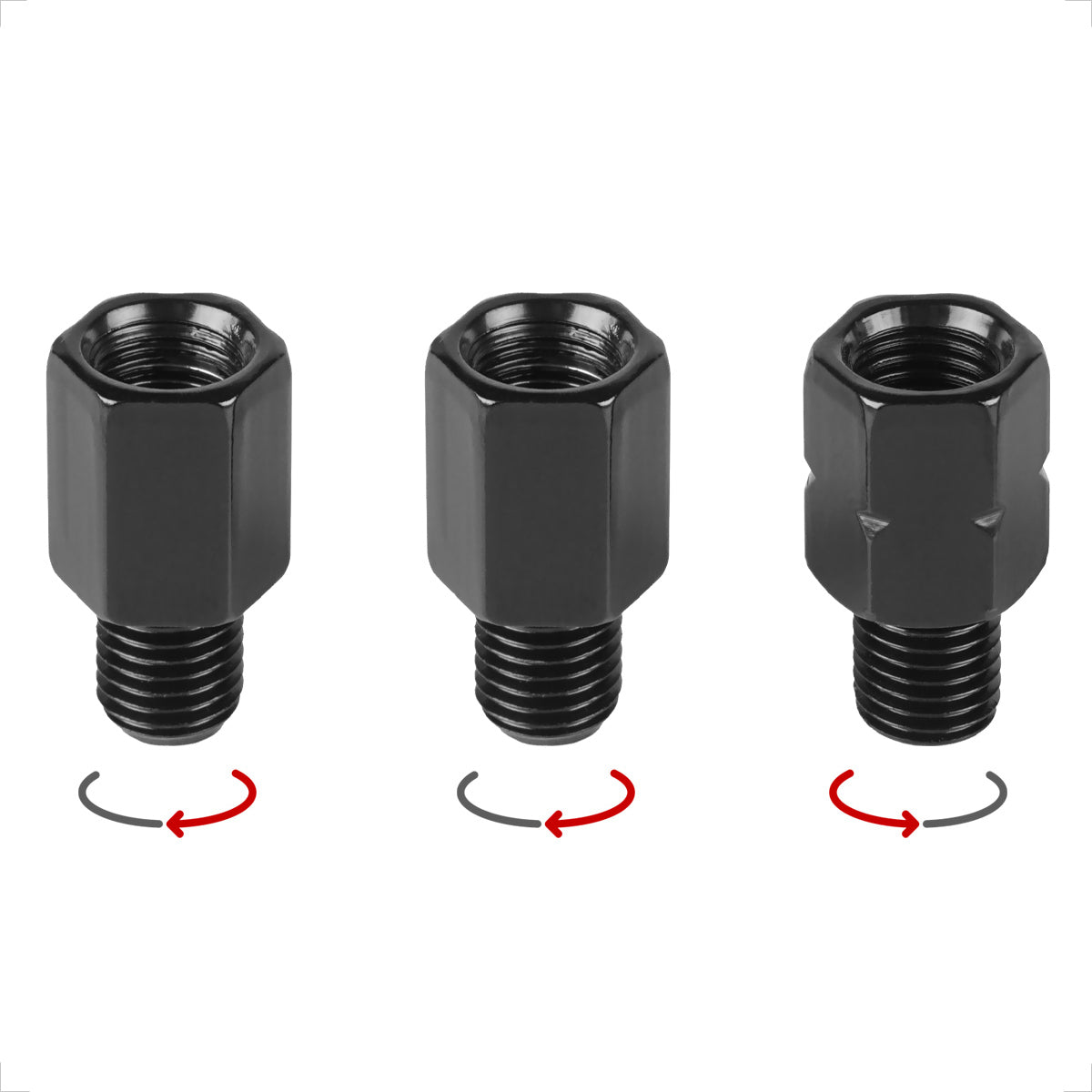 Evermotor Spiegel Adapter - M10 Rechts auf M8&M10 Links/Rechts
