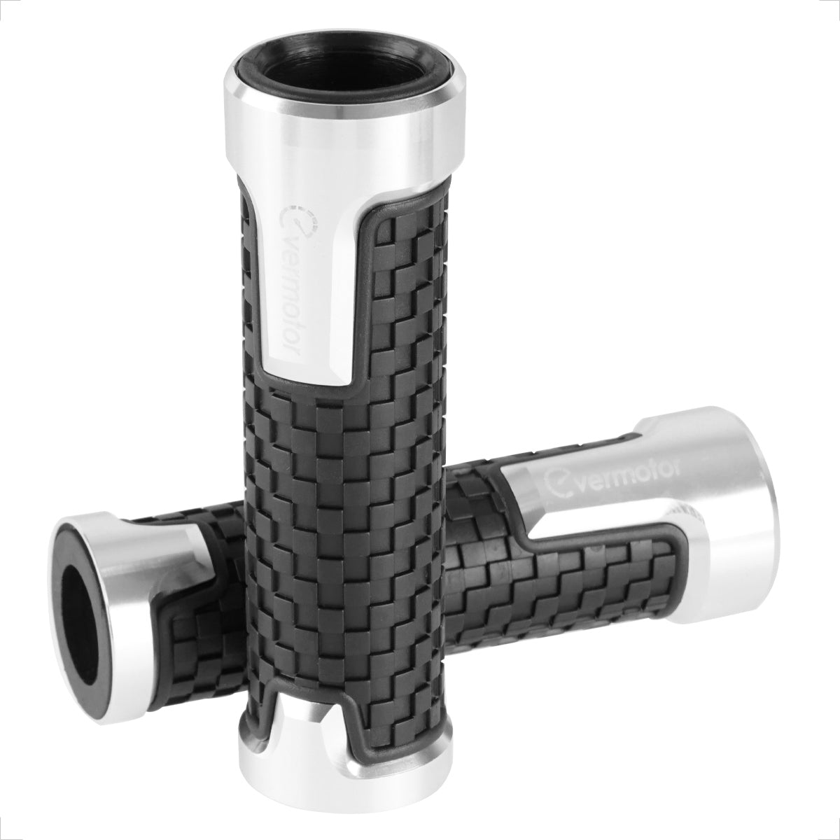 Evermotor Handgriffe Universal Motorrad Lenkergriffe Griffe-22 mm (7/8") 24mm (1") Hochwertige Anti-Rutsch Motorradgriffe für Roller Mopeds Quad ATV hochwertige Gummi Griffe aus CNC Aluminium