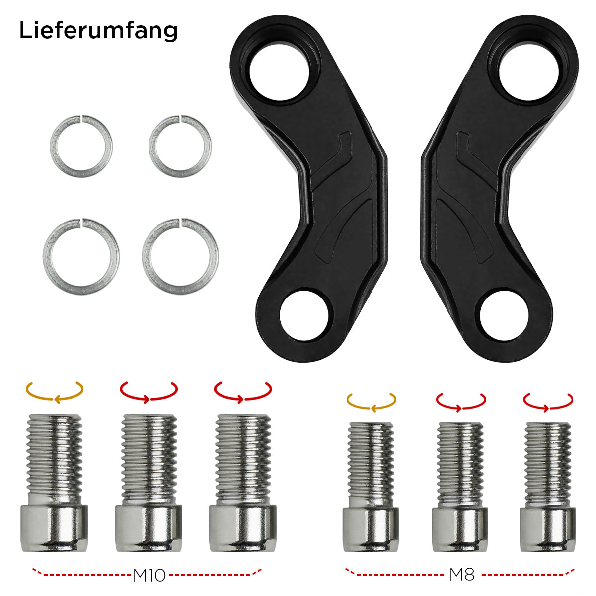 Evermotor Motorrad Rückspiegelverlängerungen für bessere Sicht