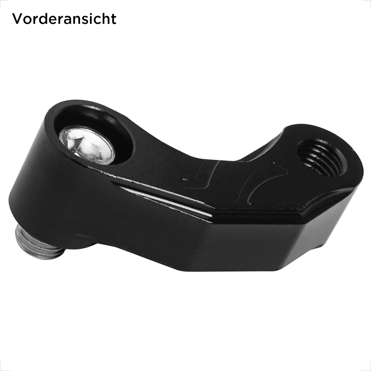 Evermotor Motorrad-Spiegelverlängerungen M10 M8 CNC-gefräst für Motorrad-Rückspiegel, Halterung für Erhöhung des Rückspiegels Schwarz