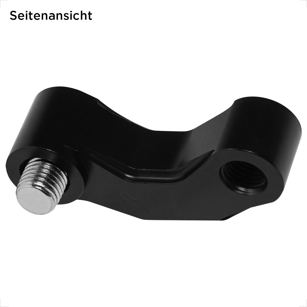 Evermotor Motorrad-Spiegelverlängerungen M10 M8 CNC-gefräst für Motorrad-Rückspiegel, Halterung für Erhöhung des Rückspiegels Schwarz