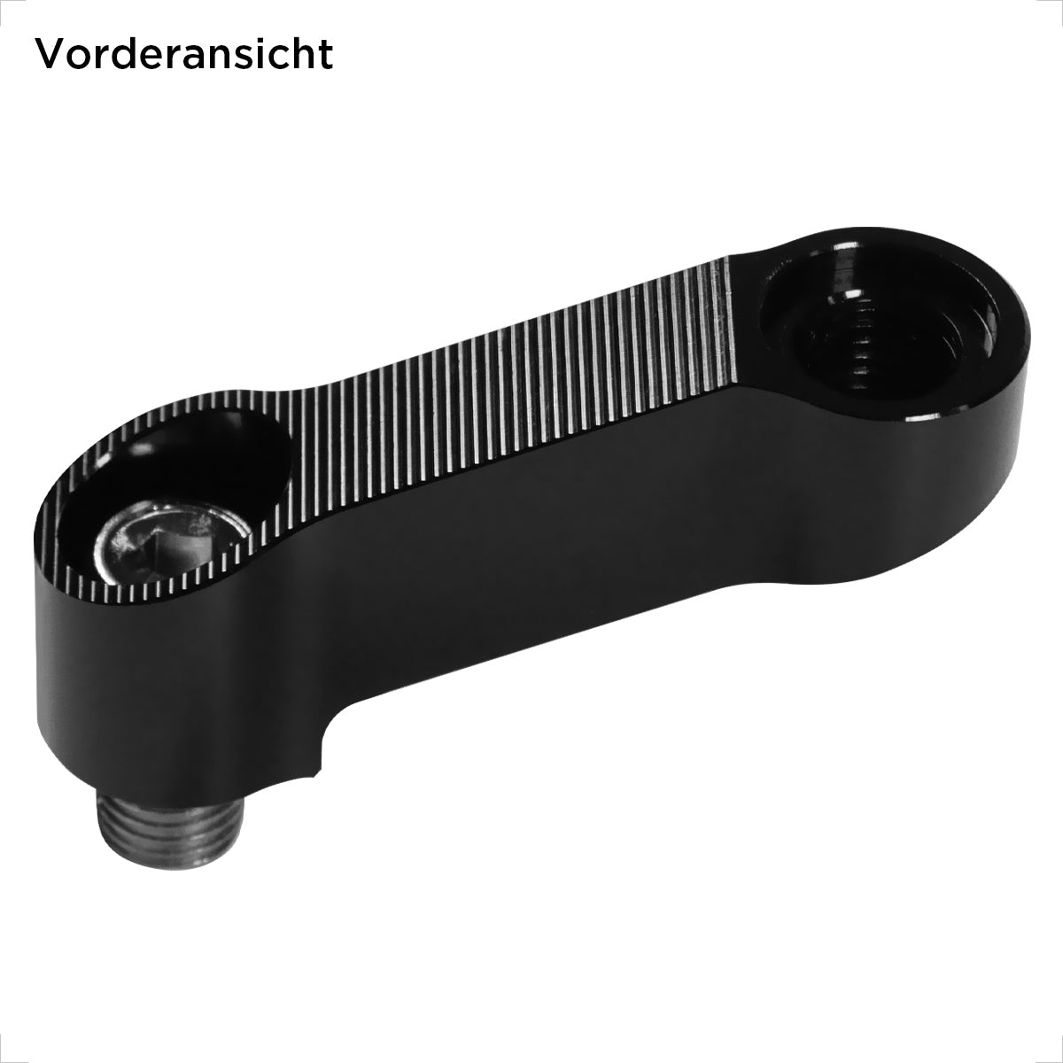 Evermotor Motorrad-Spiegelverlängerungen M10 M8 CNC-gefräst für Motorrad-Rückspiegel, Halterung für Erhöhung des Rückspiegels Schwarz