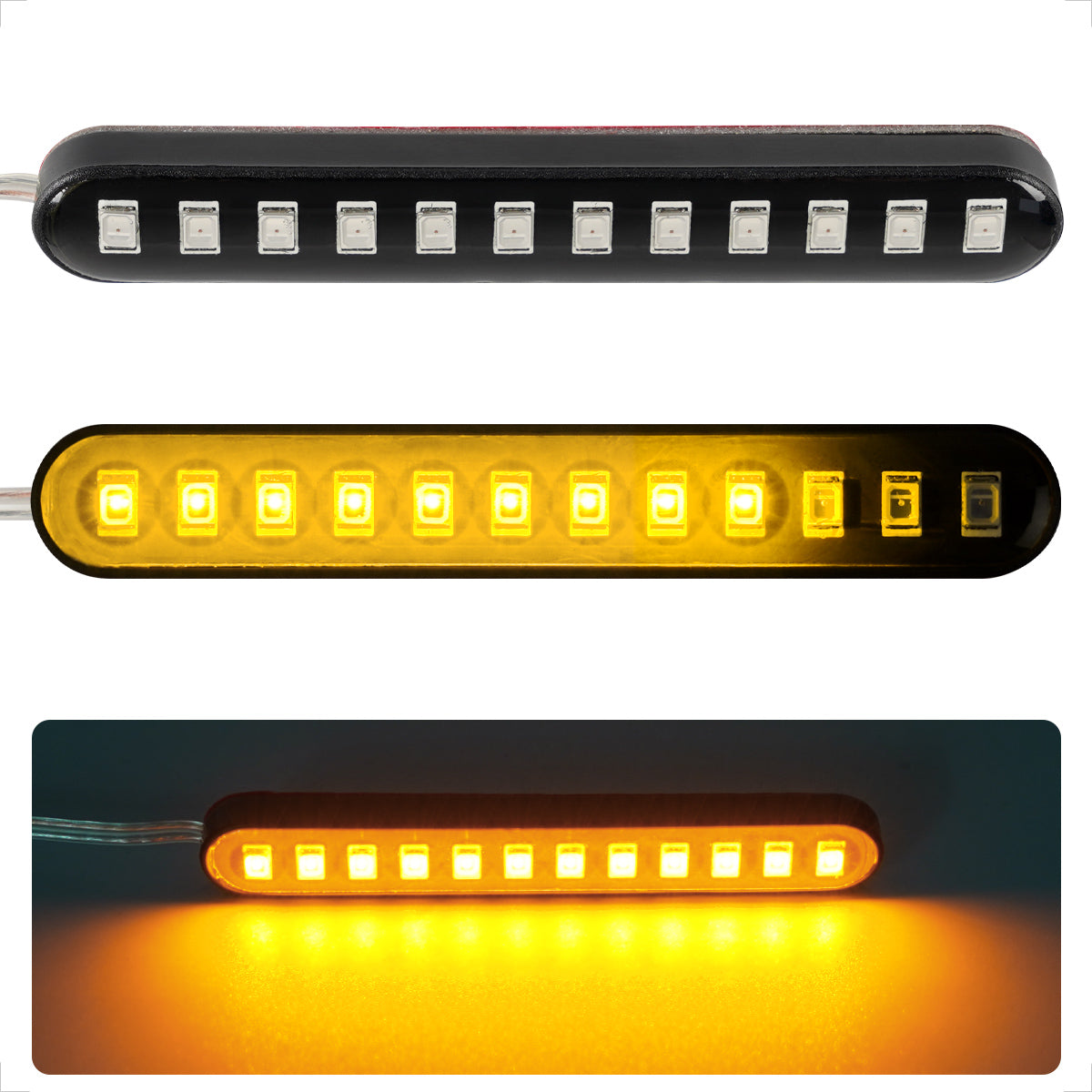 Evermotor 12V 12-LED Sequential Blinker - Für Motorräder & ATV