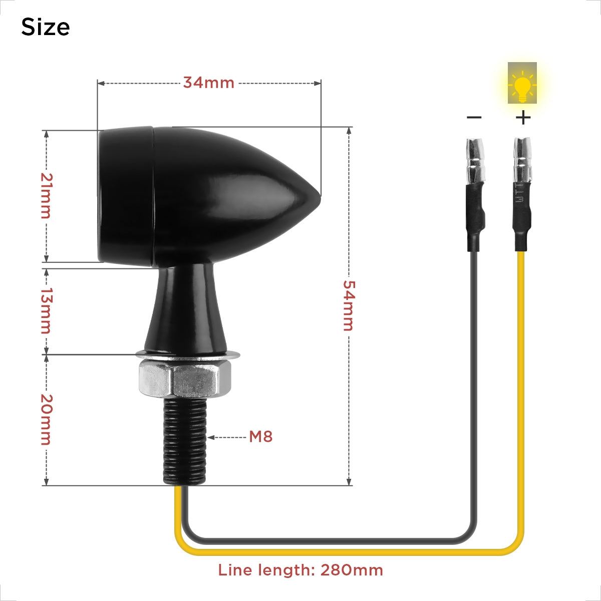 Evermotor Mini LED Blinker - E-geprüft, Wasserdicht, und Stilvoll!