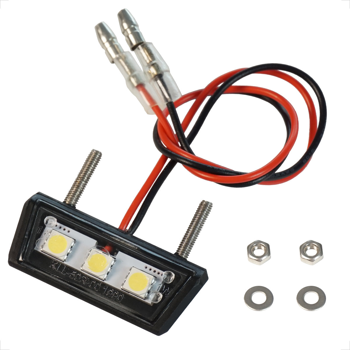 Evermotor Mini 12V LED Kennzeichenleuchte - Schwarz, wasserdicht IP67