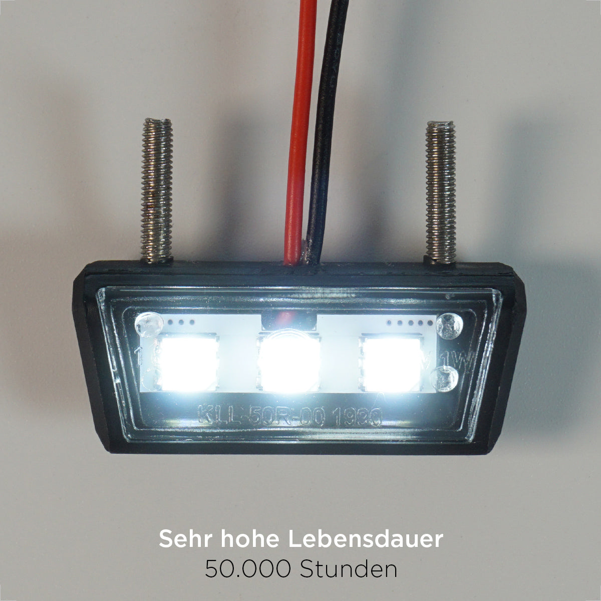Evermotor Mini 12V LED Kennzeichenleuchte - Schwarz, wasserdicht IP67