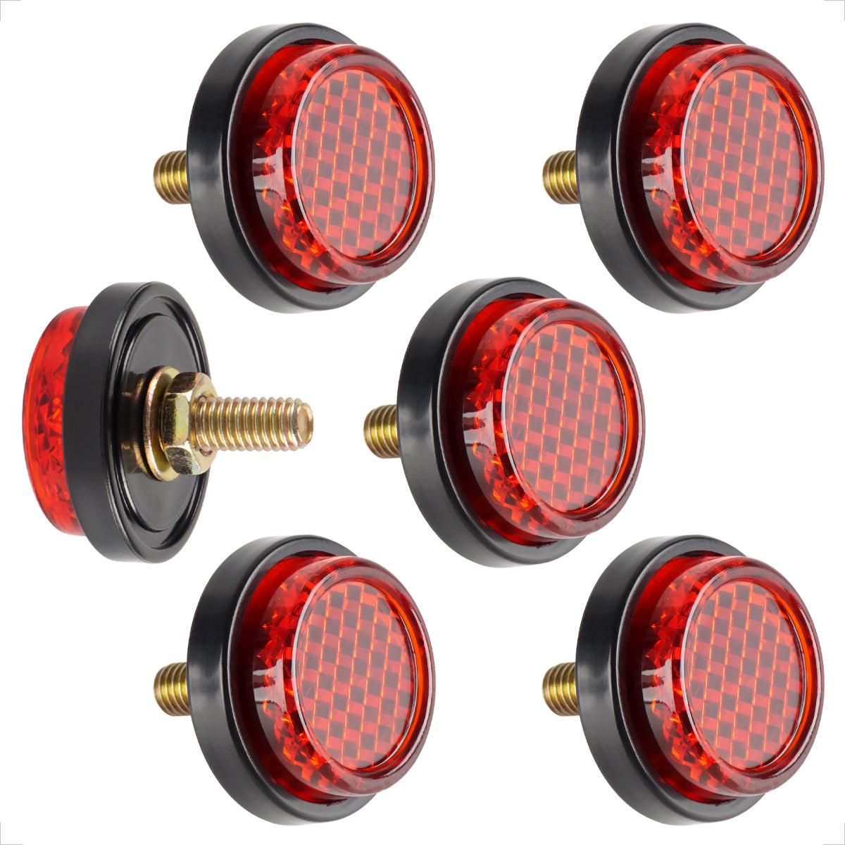Evermotor Mini-Rund-Kennzeichen-Schraubreflektor - E4 Rückstrahler