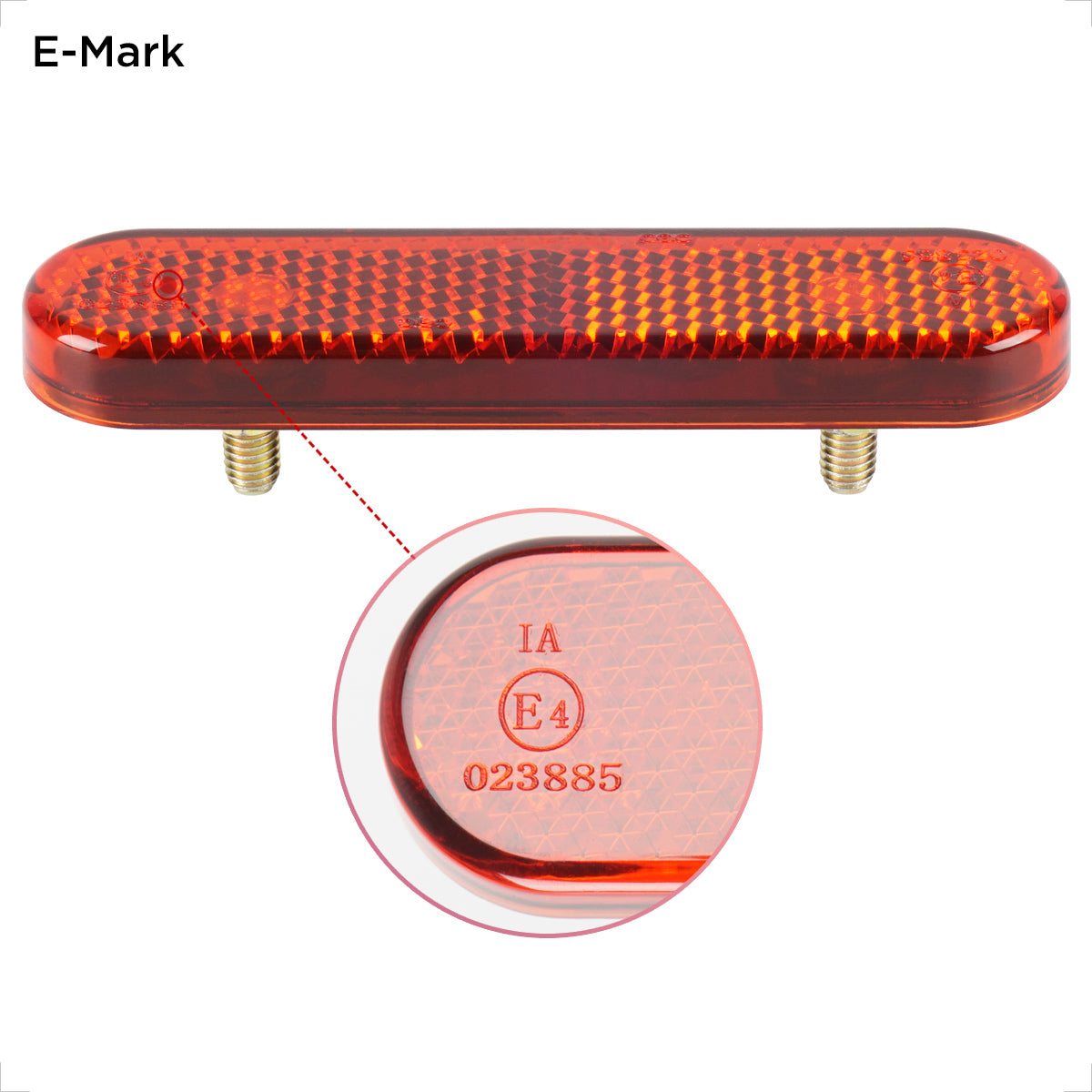 Evermotor Mini-Rund-Eck-Reflektoren - Selbstklebend oder Schrauben
