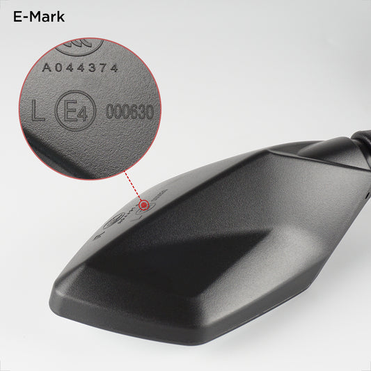 Evermotor E4 E-MARK Motorrad Rückspiegel Set - Quad Roller ATV Moped