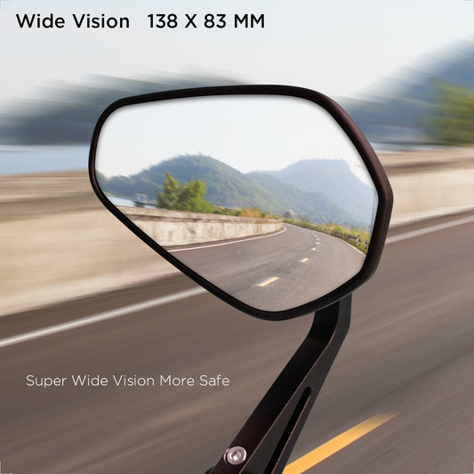 Evermotor Lenkerendenspiegel Set, E-geprüft, CNC Aluminium