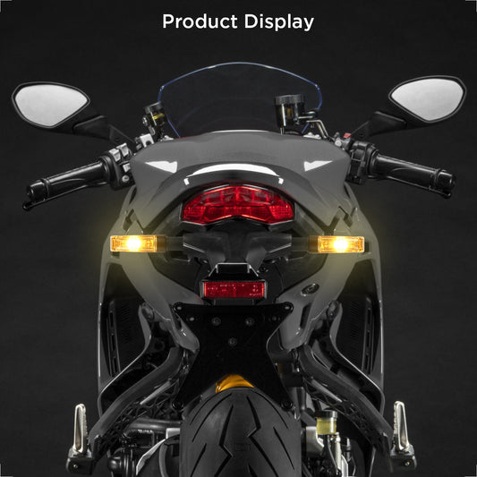 evermotor E13 LED Motorrad Blinker: Wasserdicht, hochwertige Aluminiumschale.