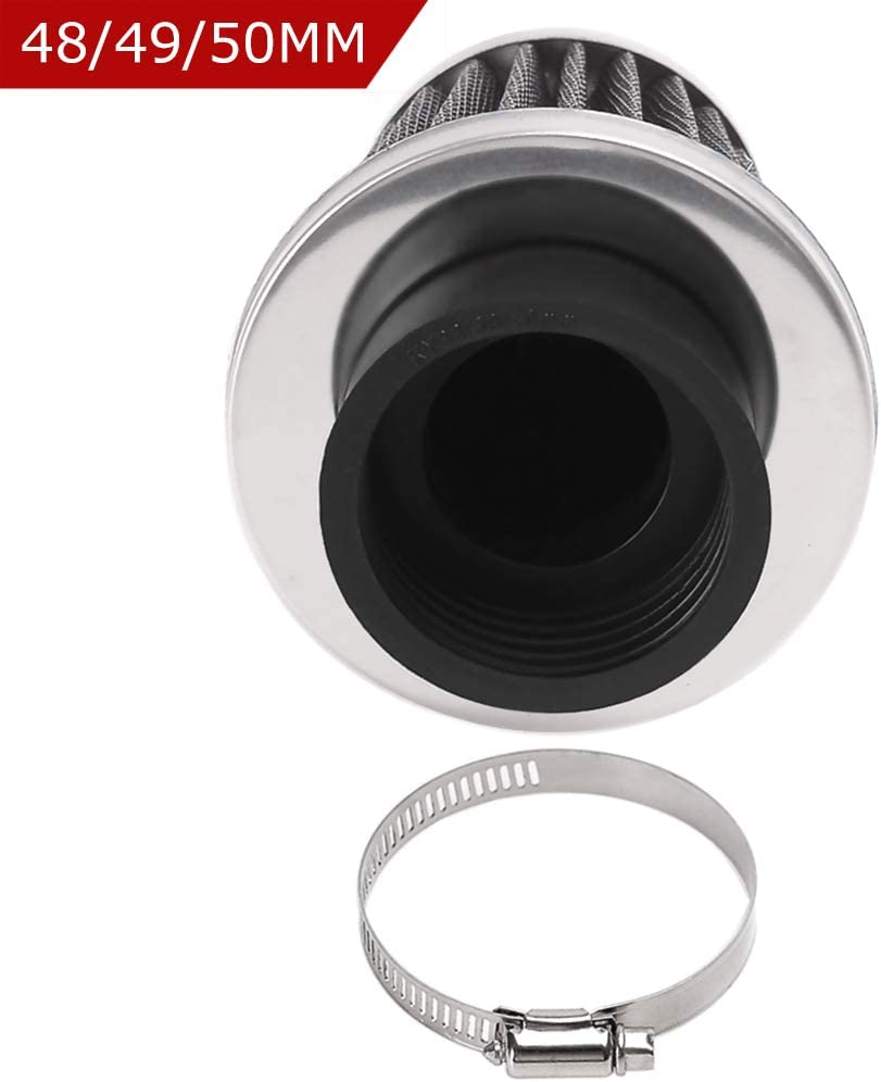 Evermotor Universal Doppelschicht Stahl Filter Luftfilter 34mm 35mm 36mm für Motorrad Scooter ATV Moped