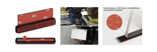 Wo ist der beste Platz für einen Motorrad Reflektor?