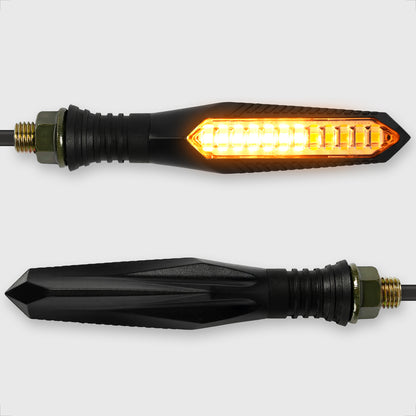 Lauflicht Blinker Motorrad LED 12V, 2 Stück & 4 Stück Hohe Helligkeit, E-Geprüft, Kabellänge 300 mm