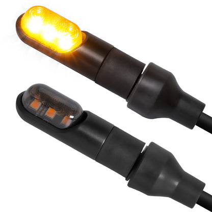 evermotor Motorrad LED Blinker 12V E-geprüft, Mini Blinker M8, IP67, 2er-Set