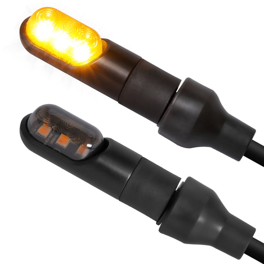 evermotor Motorrad LED Blinker 12V E-geprüft, Mini Blinker M8, IP67, 2er-Set