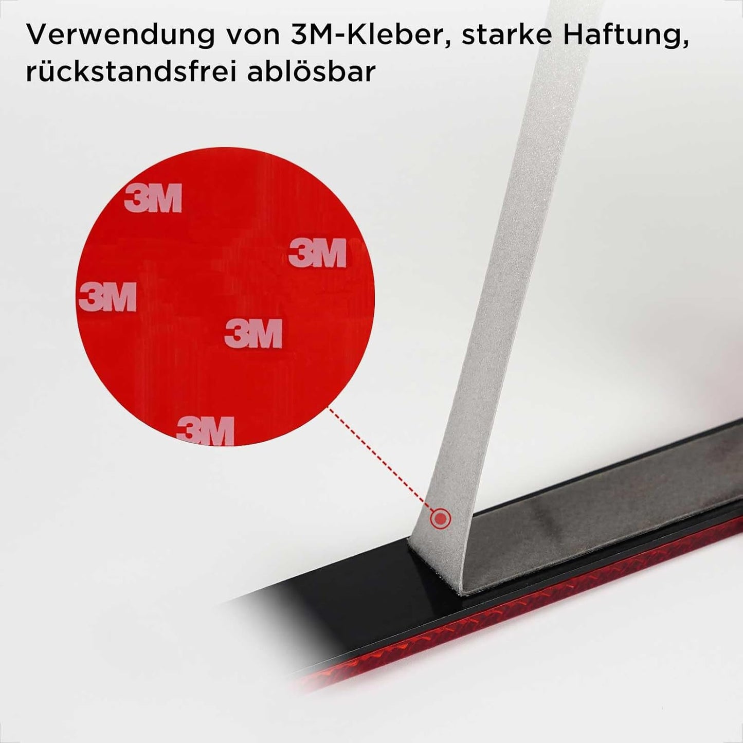 Evermotor Motorrad Reflektor Hinten 108 mm Rückstrahler, 2 Stück E4 E-geprüft Reflektoren Katzenauge Reflektor mit Aluminium Platte selbstklebend 150° Gebogener