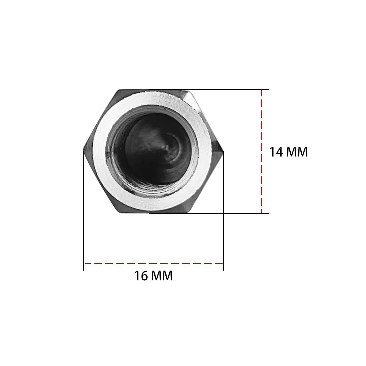 Evermotor Motorrad Spiegel Edelstahl Adapter M10 – 2 Stück Edelstahl Adapter mit Rechtsgewinde/Linksgewinde, Motorrad Motorroller Spiegel Adapter für Roller Rückspiegel Schrauben