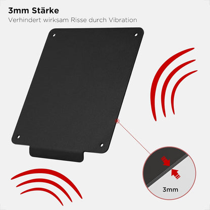 evermotor Motorrad Kennzeichenhalter 180x200 mm, mit 100 mm 150° Reflektor, Aluminium Motorrad Nummernschildhalter, Rückstrahler Hinten Katzenaugen Aluminiumlegierung